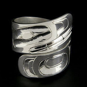 Whale - Silver Wrap Ring