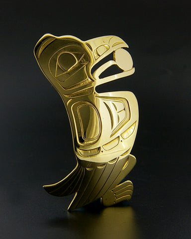 Raven and Light - 18k Gold Pendant