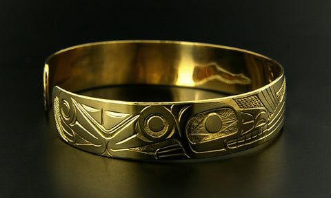 Wolf, Eagle, Raven - 14k Gold Bracelet