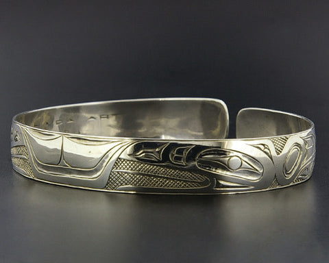 Split Raven - Silver Bracelet