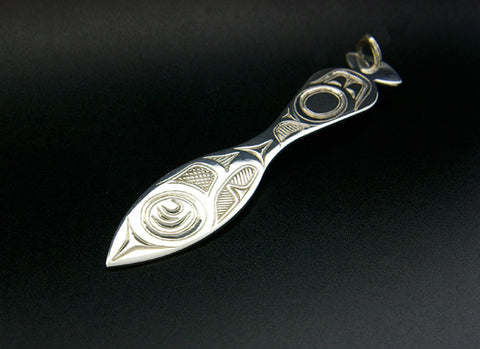 Grey Whale and Sea Spirit - Silver Pendant