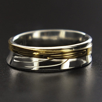 Abstract - Silver and 14k Ring