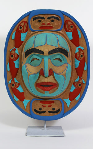 Fishermen and the Harvest Moon - Red Cedar Mask