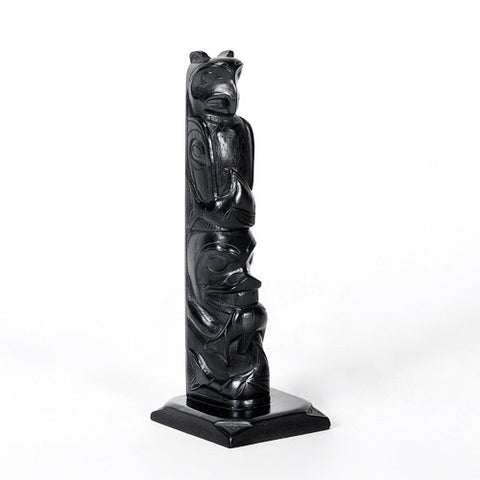 Thunderbird with Whale, Wasco with Whales - Argillite Pole