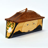 James Michels - Sun, Moon, Snow Drop and Yellow Flower - Bentwood Boxes
