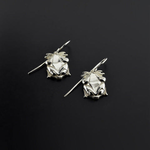 Frogs - Silver Earrings