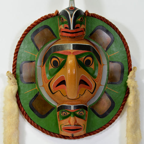 Eagle Frontlet with Whale and Human - Red Cedar Mask