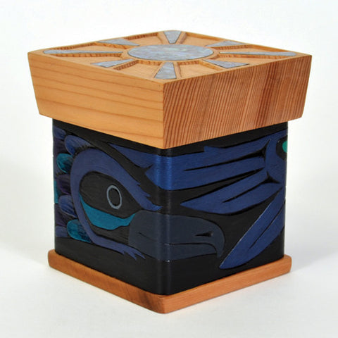 Raven and Sun - Cedar Bentwood Box