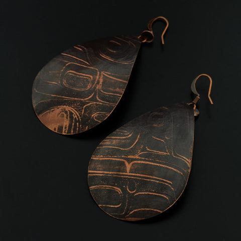 Rain - Copper Earrings