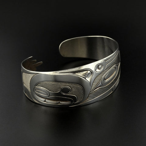 Raven and Human - Silver Bracelet