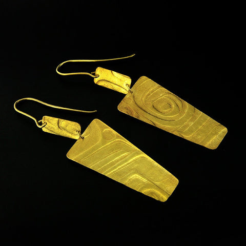 Canoe Bailers - 18k Gold Earrings
