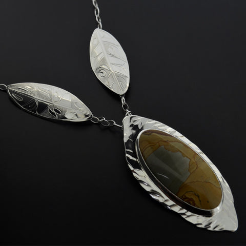 Leaves Fallen from the Trees - Silver Necklace