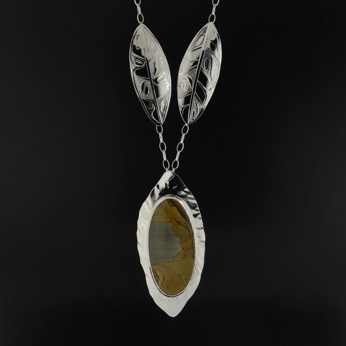 Leaves Fallen from the Trees - Silver Necklace