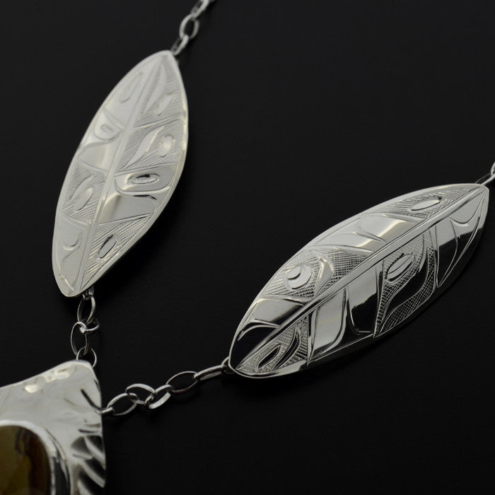 Leaves Fallen from the Trees - Silver Necklace