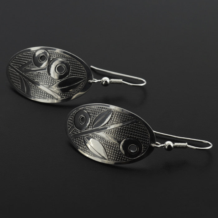 Wild Blueberries - Silver Earrings