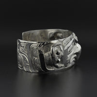 Eagle, Frog, Human - Repoussé Silver Bracelet