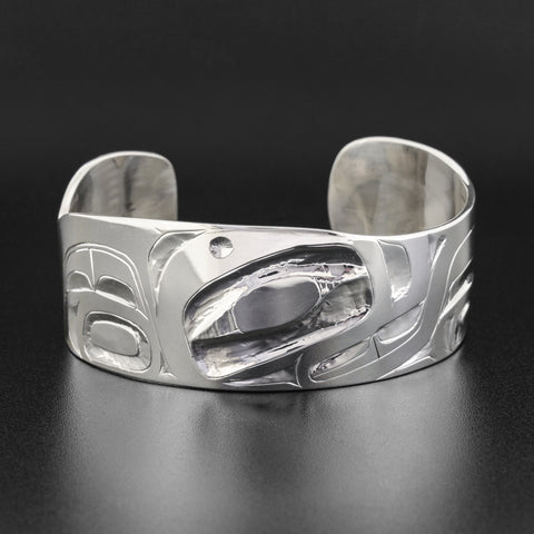 Mother and Playful Baby - Silver Bracelet