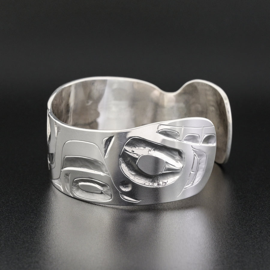 Mother and Playful Baby - Silver Bracelet
