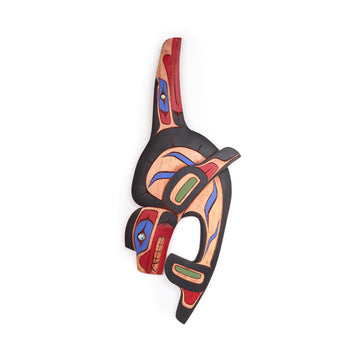 Raven-Finned Killerwhale - Pine Carving