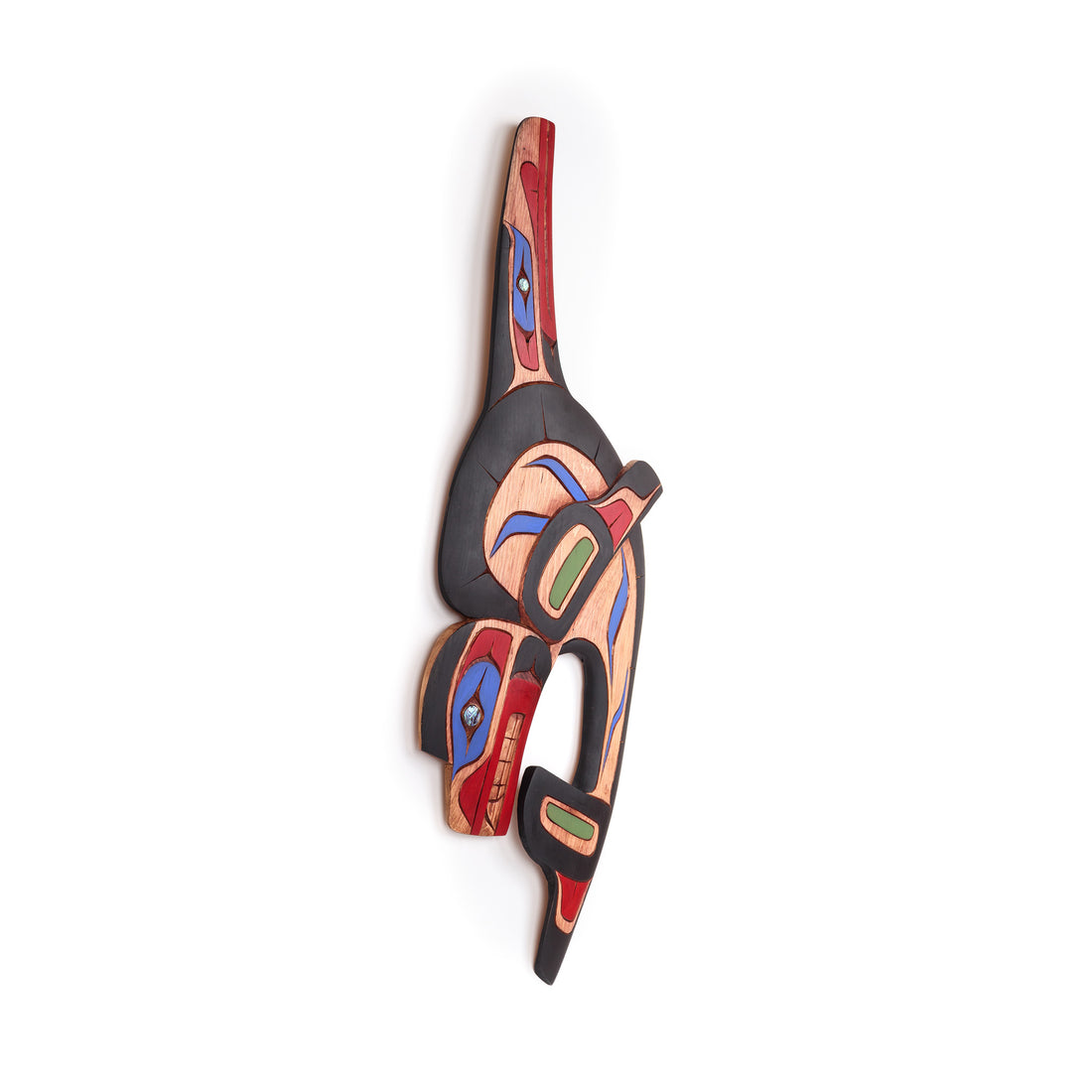 Raven-Finned Killerwhale - Pine Carving