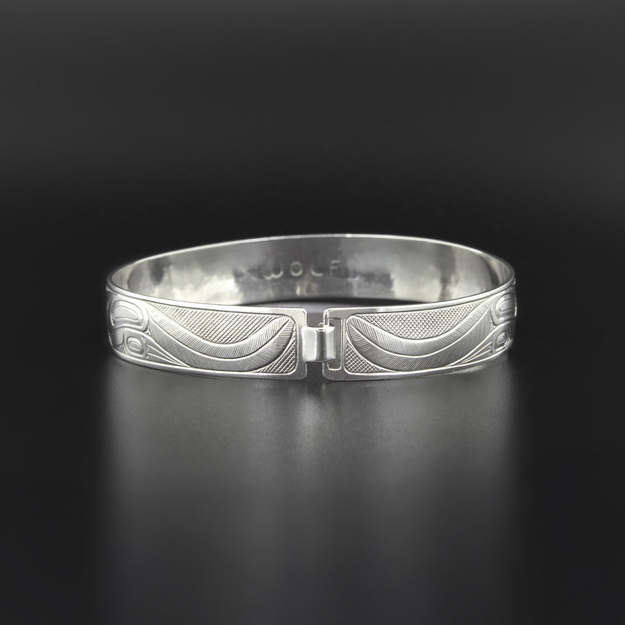 Wolves - Silver Clasping Bracelet