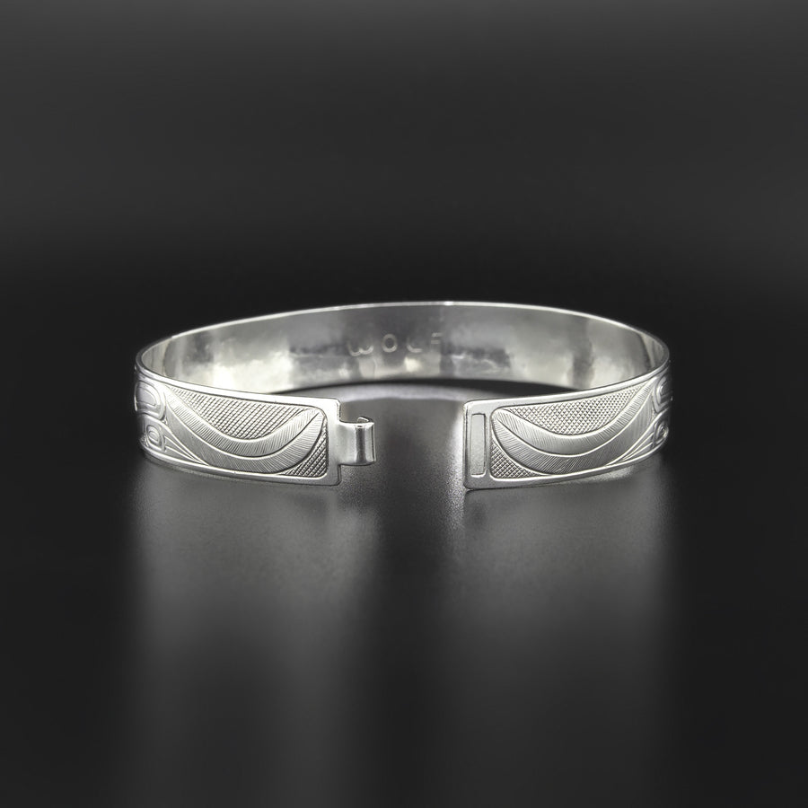 Wolves - Silver Clasping Bracelet