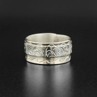 Salmon - Silver Spinner Ring