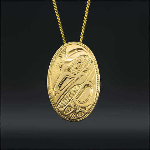 Raven - 14k Gold Pendant