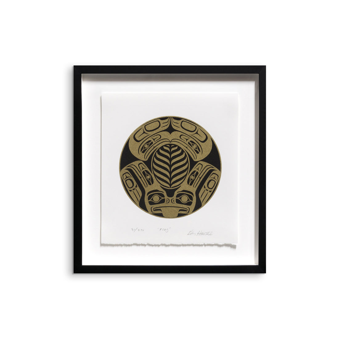 Frog (Gold and Black) - Framed Limited Edition Print