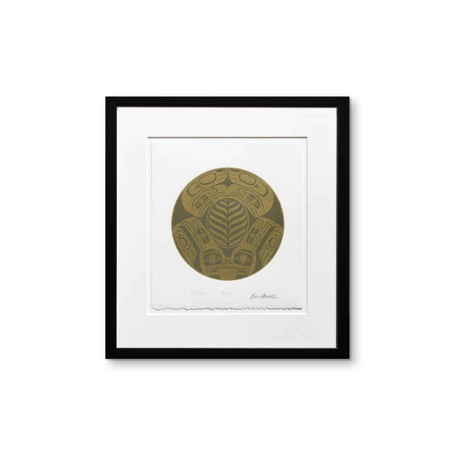 Frog (Gold and Green) - Framed Limited Edition Print