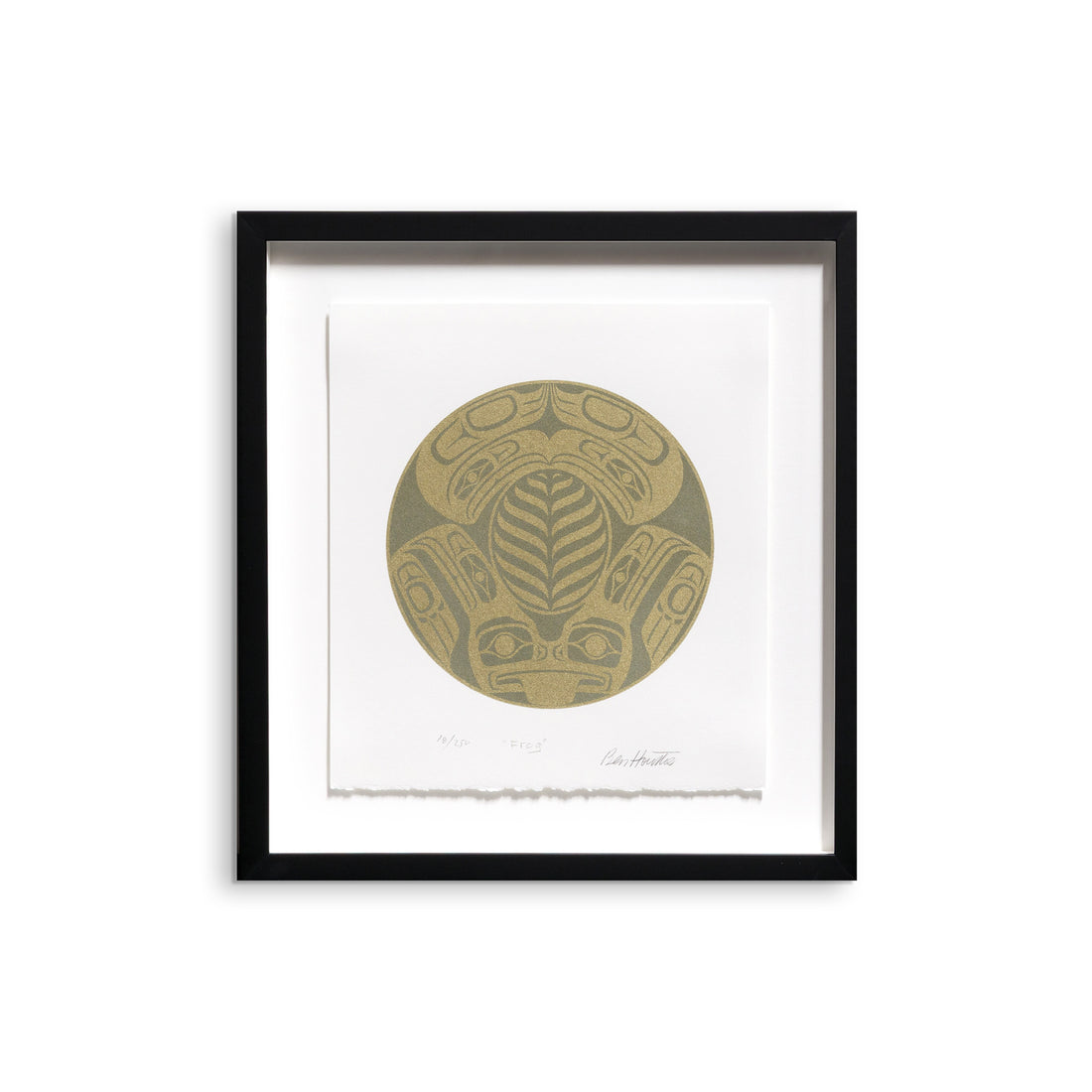Frog (Gold and Green) - Framed Limited Edition Print