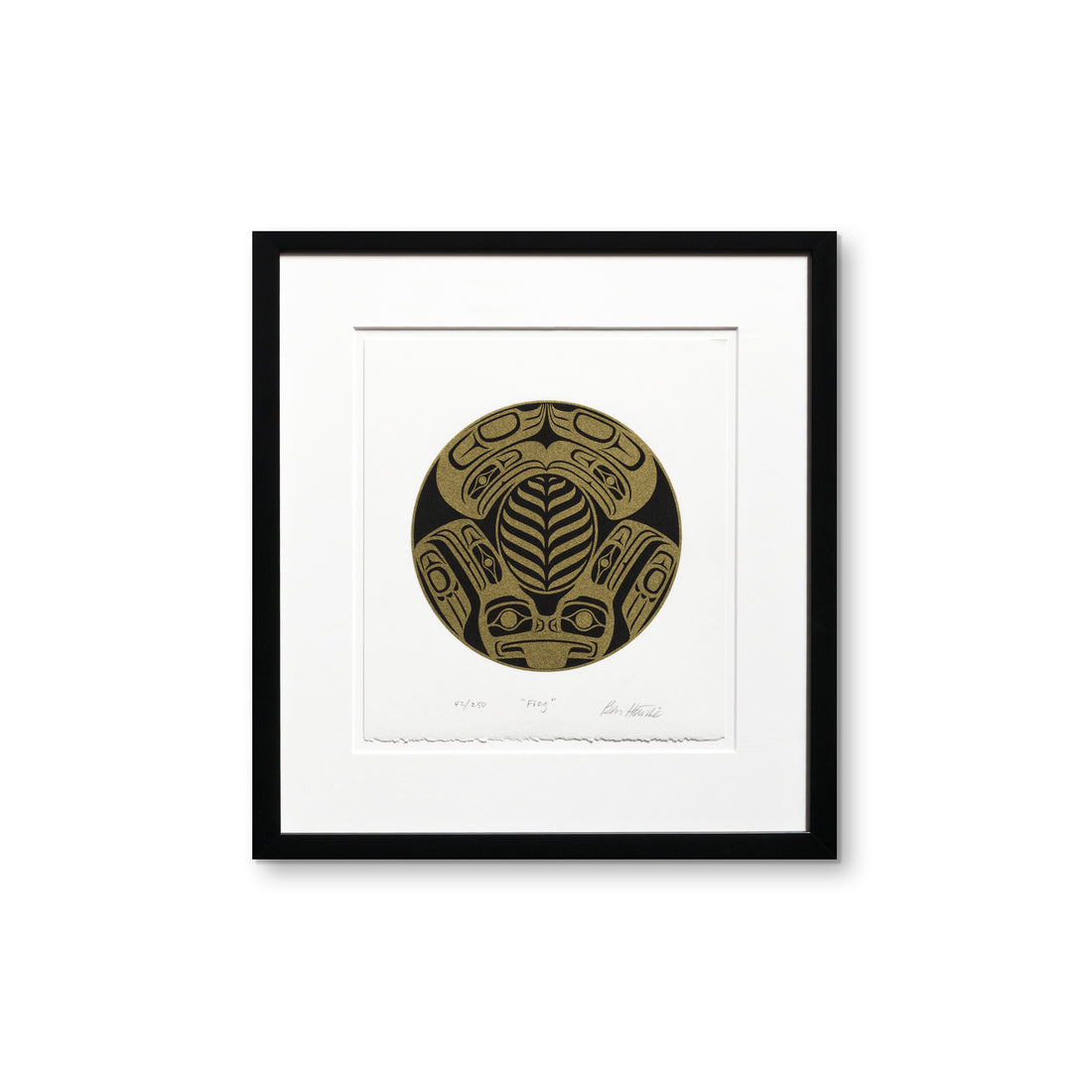 Frog (Gold and Black) - Framed Limited Edition Print