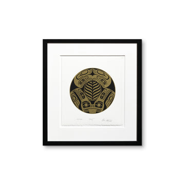 Frog (Gold and Black) - Framed Limited Edition Print