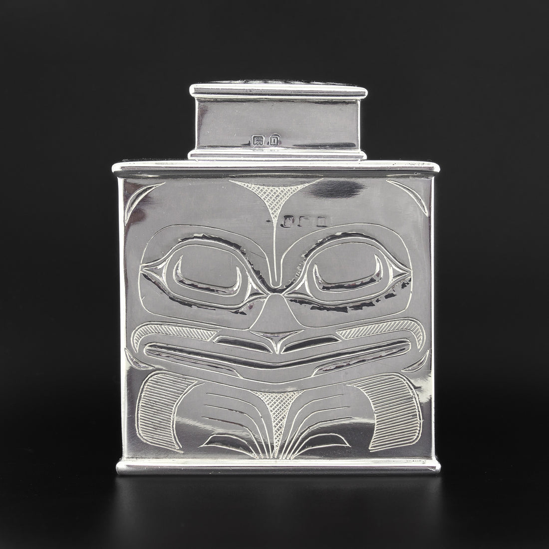 Bear and Killerwhale - Silver Tea Caddy