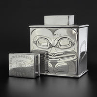 Bear and Killerwhale - Silver Tea Caddy