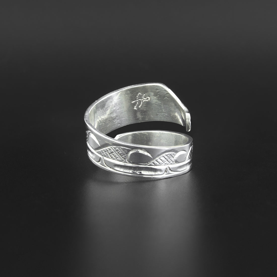 ťsago’l (old canoe)  - Silver Ring with 14k Gold