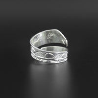 ťsago’l (old canoe)  - Silver Ring with 14k Gold