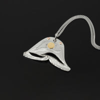 Glistening in the Night - Silver Pendant with 14k Gold