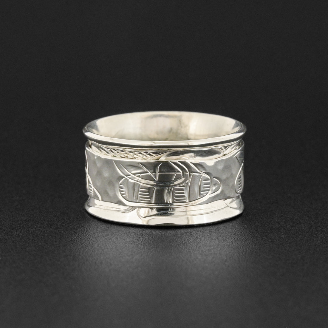 Bees and Flowers - Silver Ring