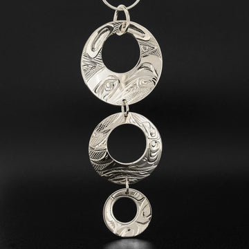 Eagle and CedarSilver Pendant