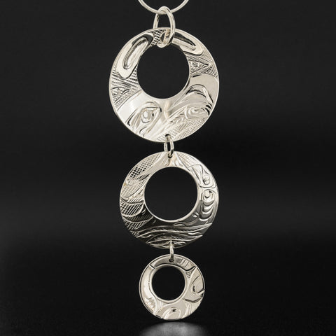 Eagle and Cedar<br>Silver Pendant