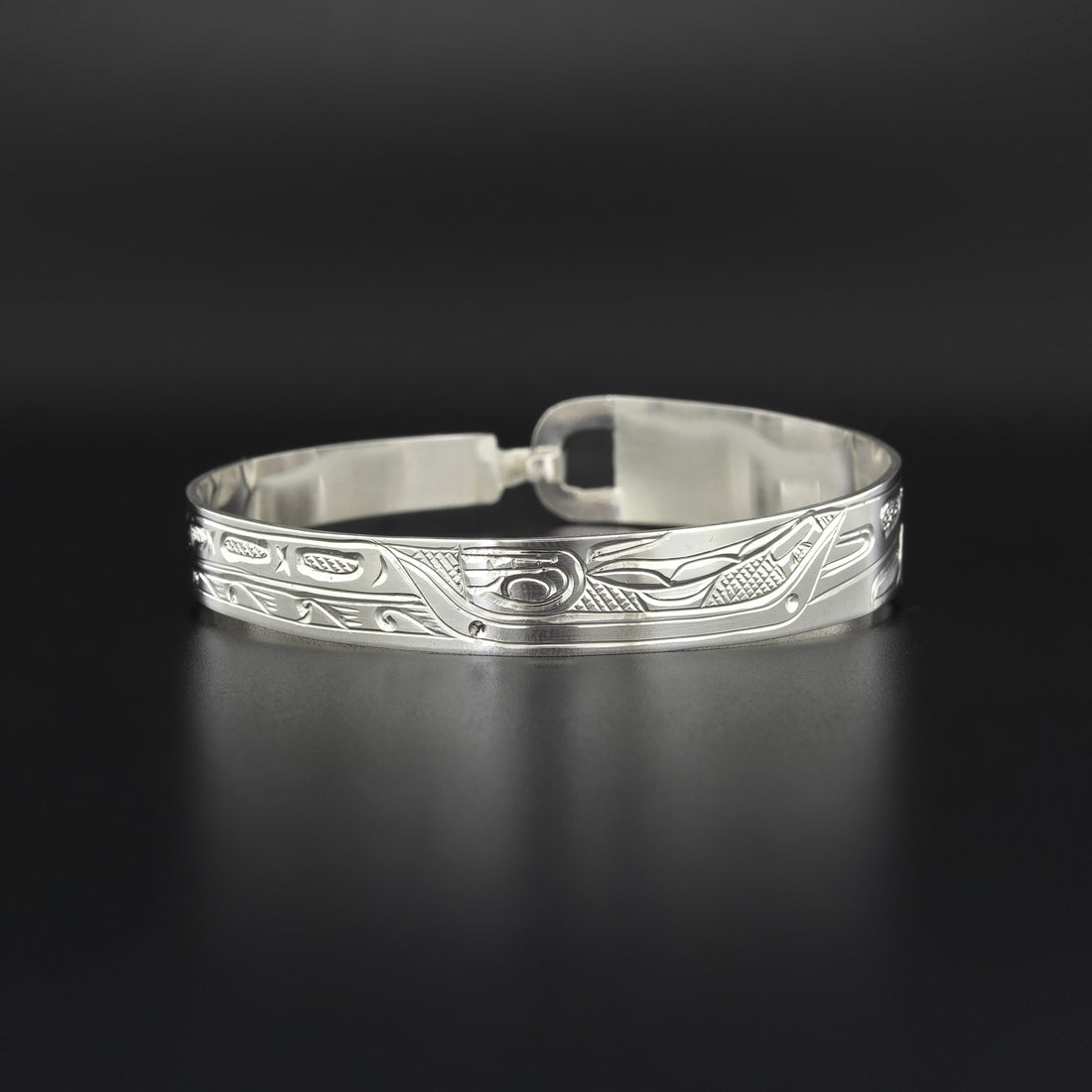 Whales - Silver Clasping Bracelet