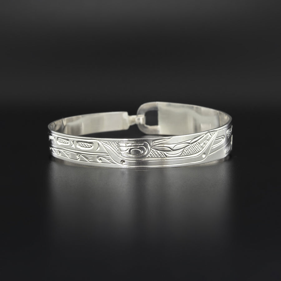 Whales - Silver Clasping Bracelet