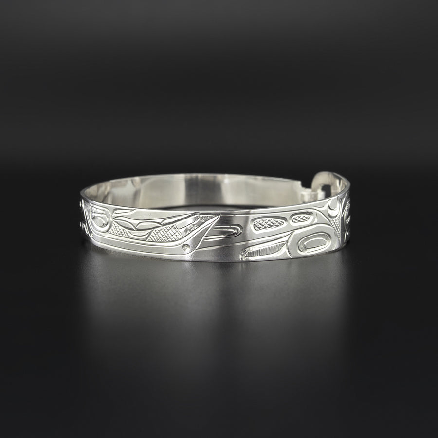 Whales - Silver Clasping Bracelet