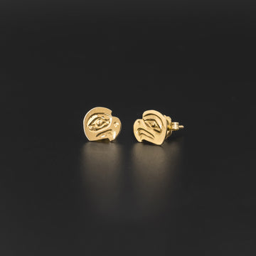 Eagle - 14k Gold Stud Earrings