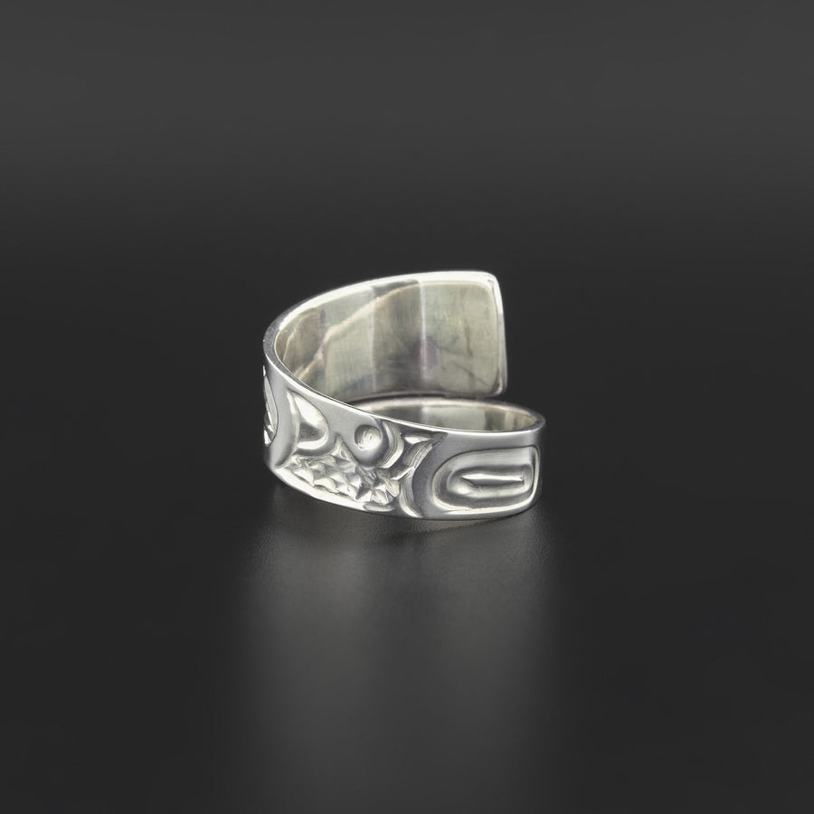 Eagle - Silver Ring with Lapis