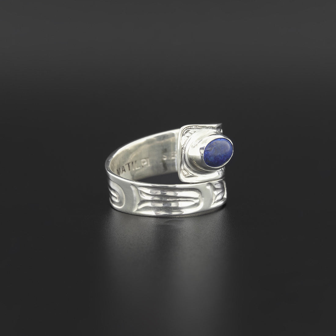 Eagle - Silver Ring with Lapis