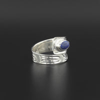 Eagle - Silver Ring with Lapis