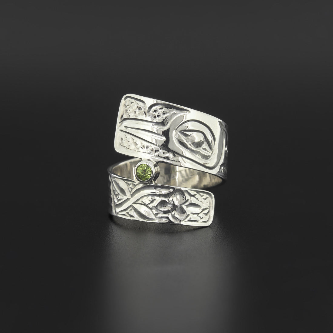 Hummingbird - Silver Ring with Peridot