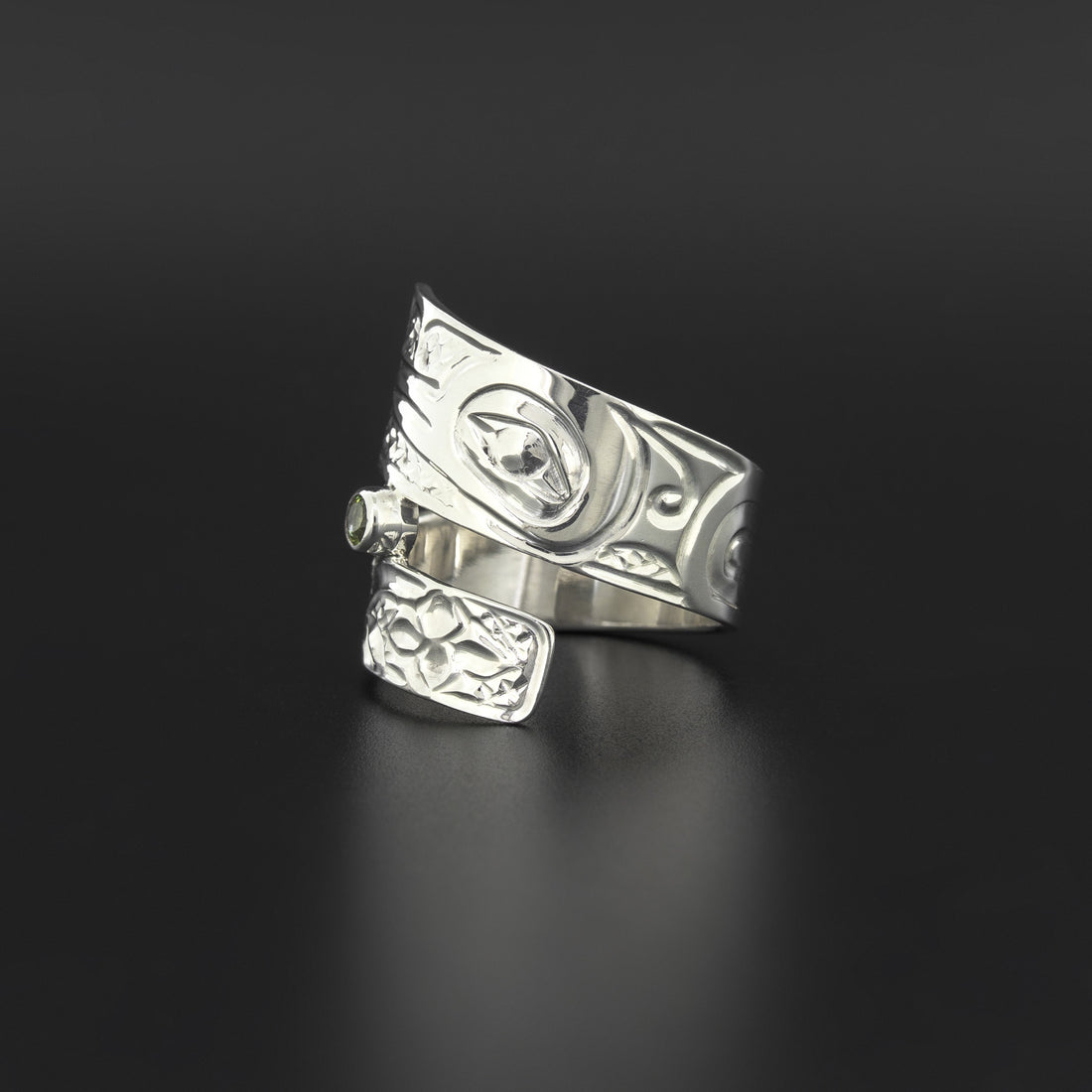 Hummingbird - Silver Ring with Peridot